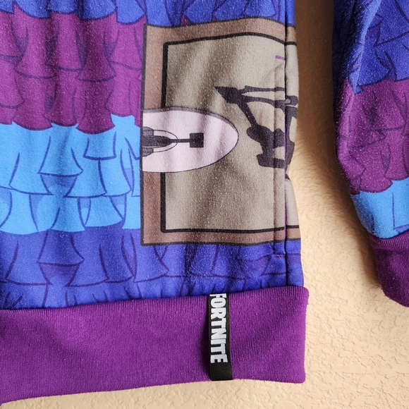Fortnite Supply Llama Hoodie Zip Front Fleece Sweatshirt Jacket Size L - Picture 5 of 16